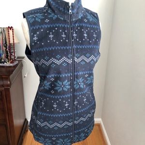 Blue Sleeveless Fleece Vest